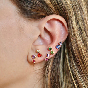 Heart & Pear Stud Earring