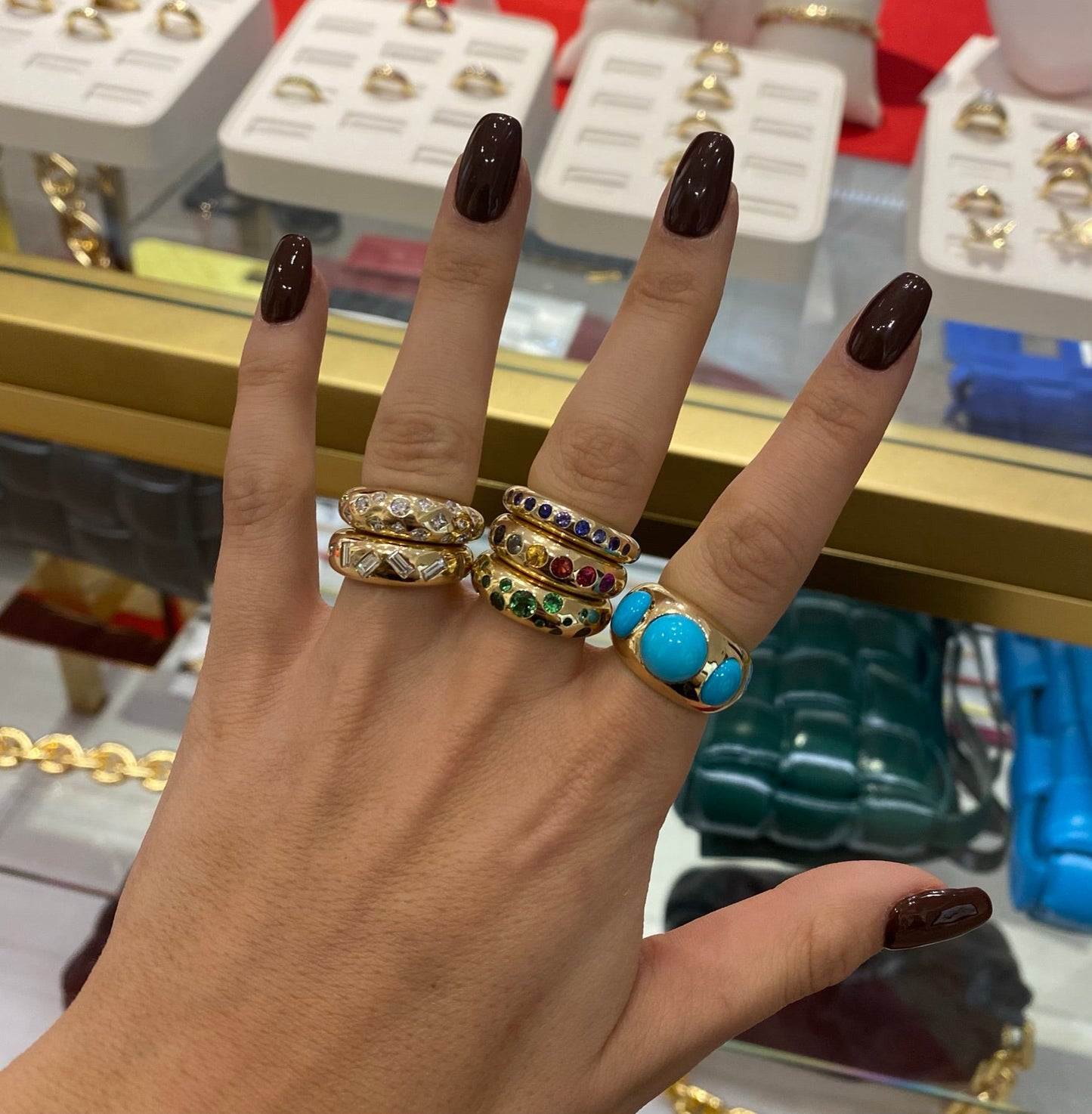 Green Ombré Classic Nomad Ring