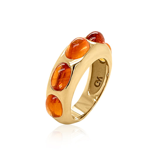 5 Oval Classic Nomad Ring - Spessartite Garnet