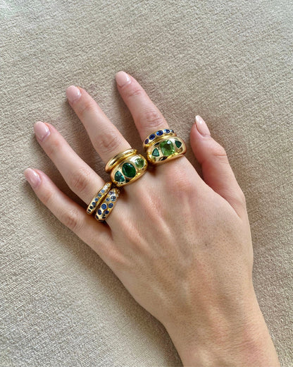 Mixed Cut Chunky Nomad Ring