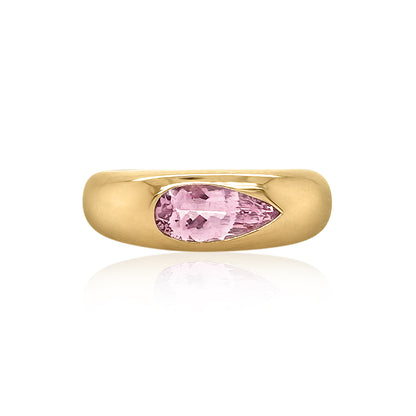 Elongated Pear Classic - pink garnet