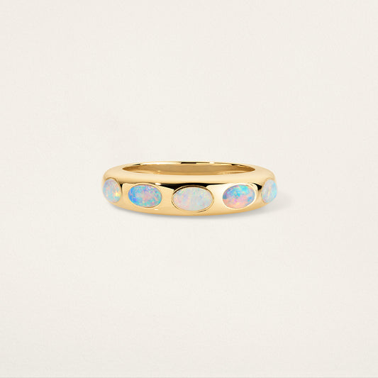 5 Oval Skinny Ring - Opal