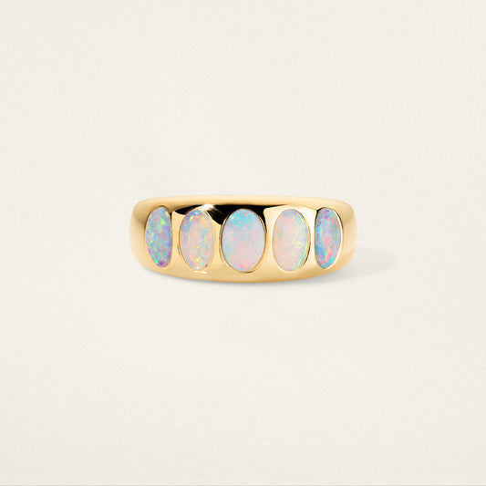 5 Oval Classic Nomad Ring - Opal