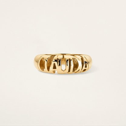 Classic Inscribed Nomad Ring