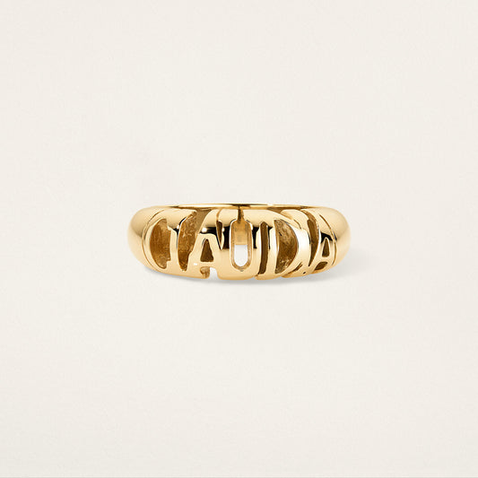 Classic Inscribed Nomad Ring