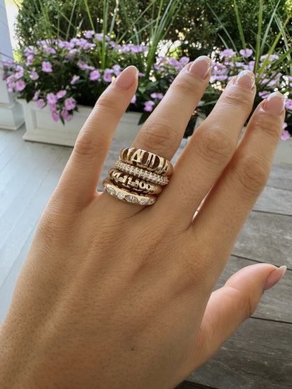 Skinny Inscribed Nomad Ring