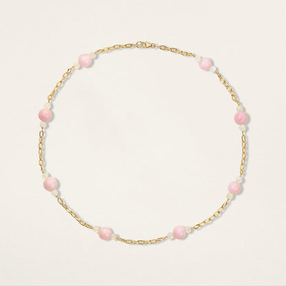Pink & Ethiopian Opal Beaded Chain