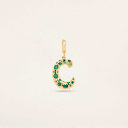 Letter Charm - Emerald