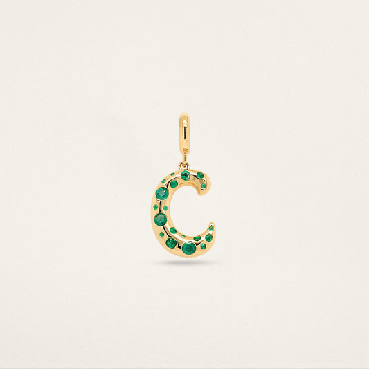 Letter Charm - Emerald