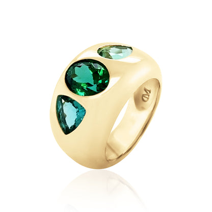 Mixed Cut Chunky Nomad Ring