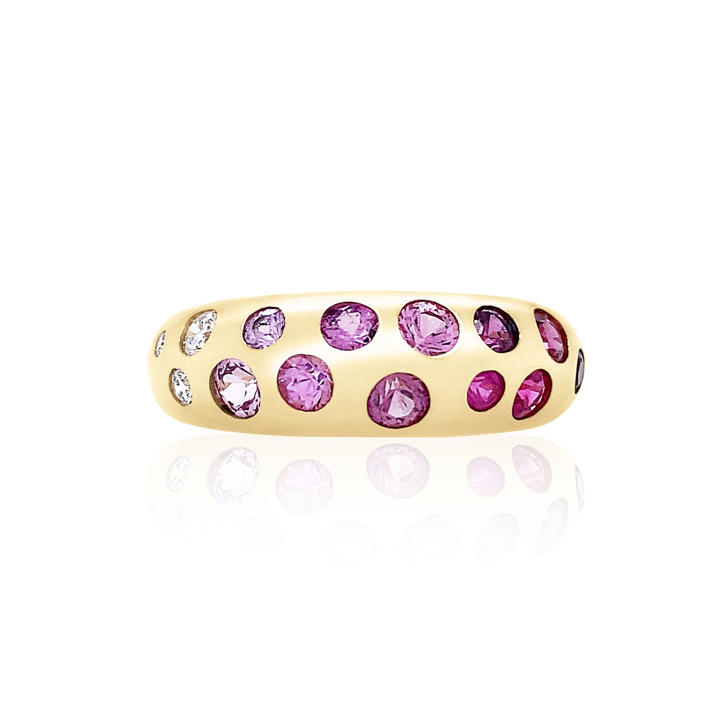 Pink Ombré Classic Nomad Ring - Claudia Mae Jewelry