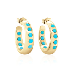 Turquoise Nomad Hoops