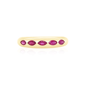 5 Marquise Skinny Nomad Ring - Pink Sapphire
