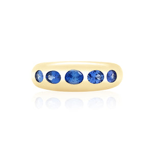 5 Oval Classic Nomad Ring - Blue Sapphire