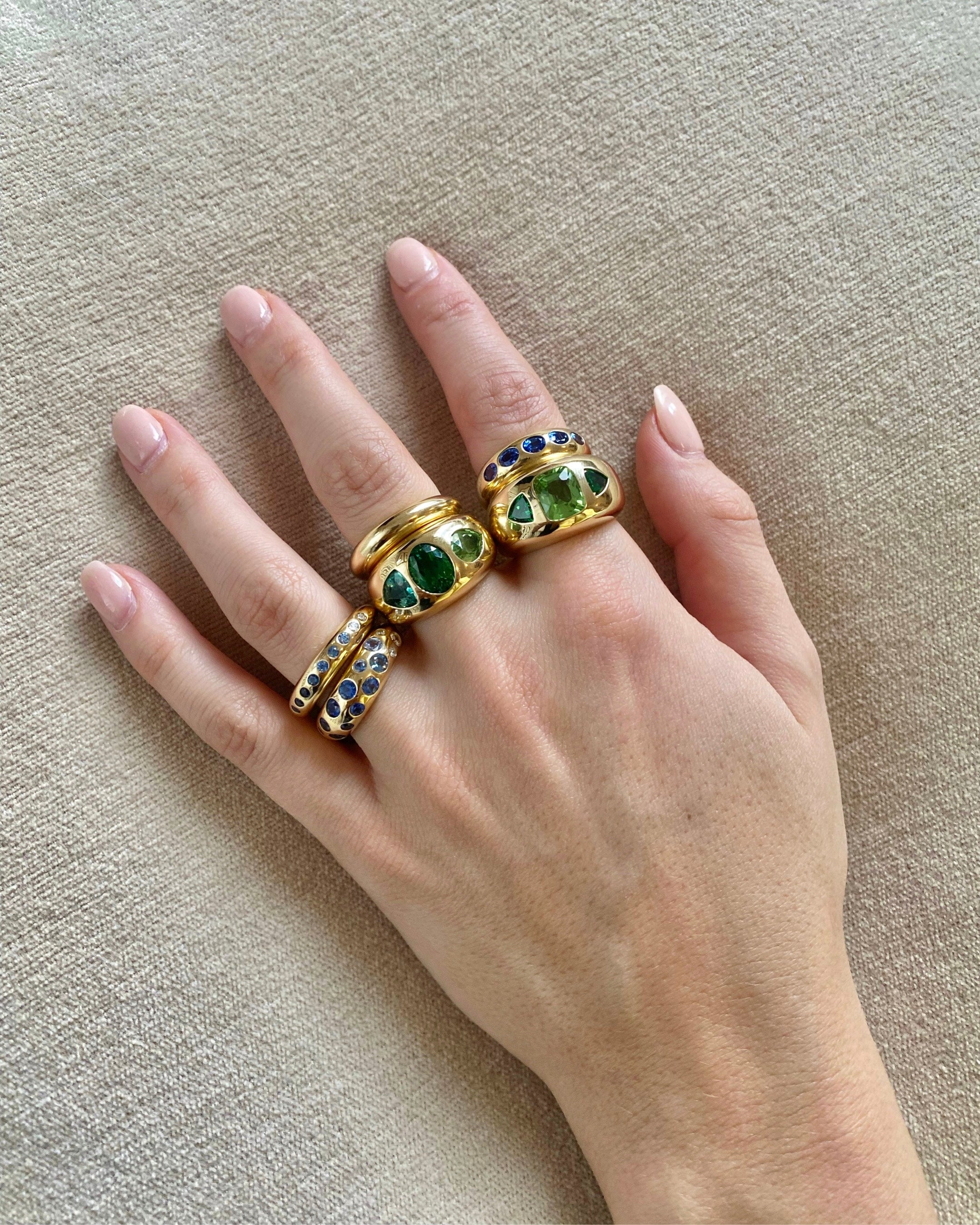 Mixed Cut Chunky Nomad Ring - Claudia Mae Jewelry