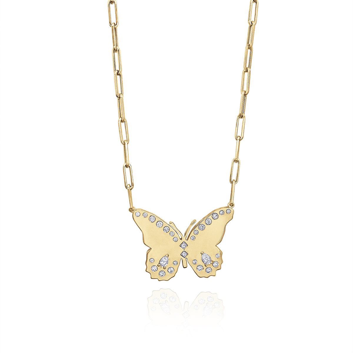 14K Solid Yellow Gold Dainty Butterfly Necklace – LTB JEWELRY