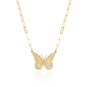 Stacey Small Butterfly Necklace - Diamond