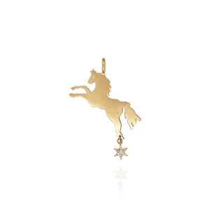 Small Horse Charm with Star
