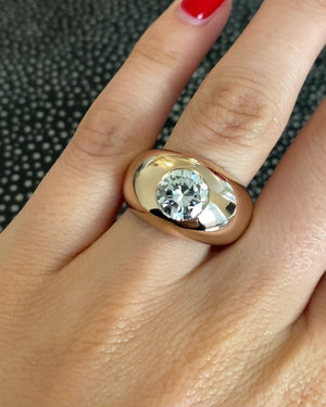 Solitaire Chunky Nomad Ring