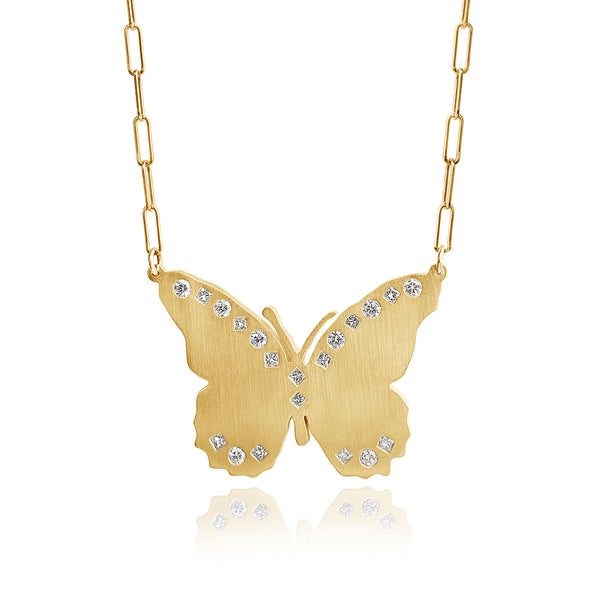 Shiny Butterfly Necklace Ladies Exquisite Double Layer Clavicle Chain  Necklace - China Necklace and Jewelry price | Made-in-China.com